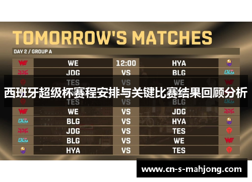 西班牙超级杯赛程安排与关键比赛结果回顾分析